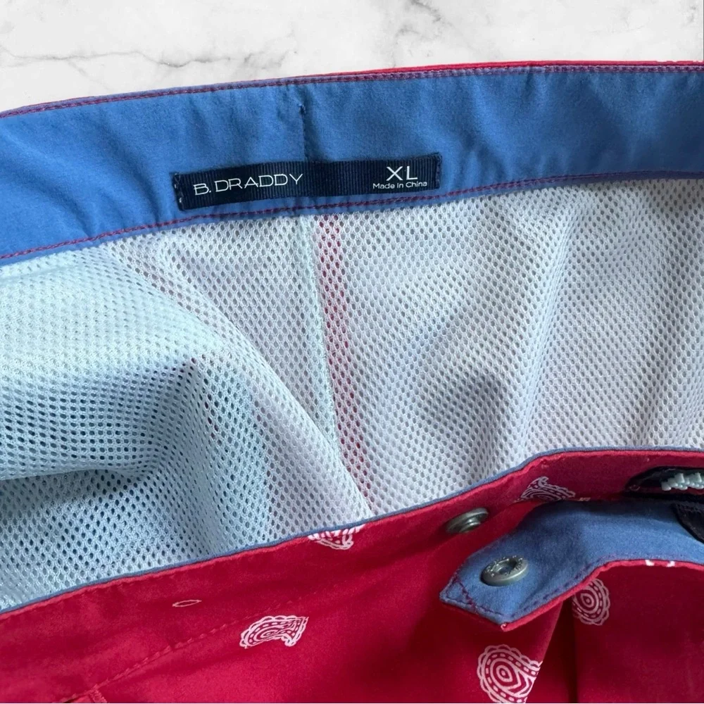 NWOT Men's 2019 U.S. Open B. Draddy Red‎ Swim Board Shorts SZ XL Adjustable